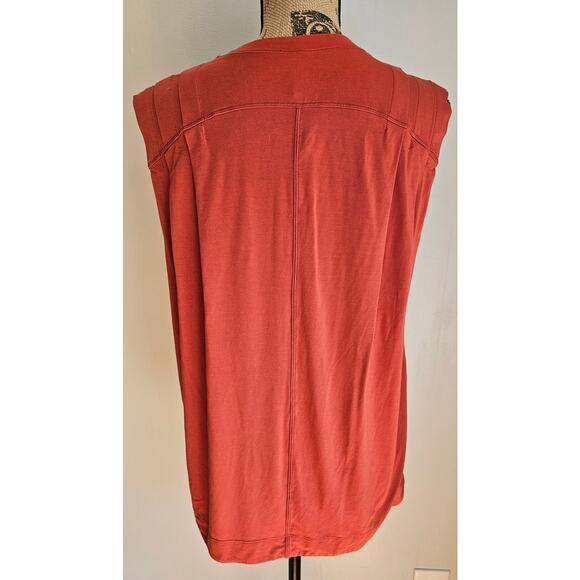 Lululemon Modal Pleated Shoulder Tank Top in Red Rock, Sz 4 - Picture 7 of 11